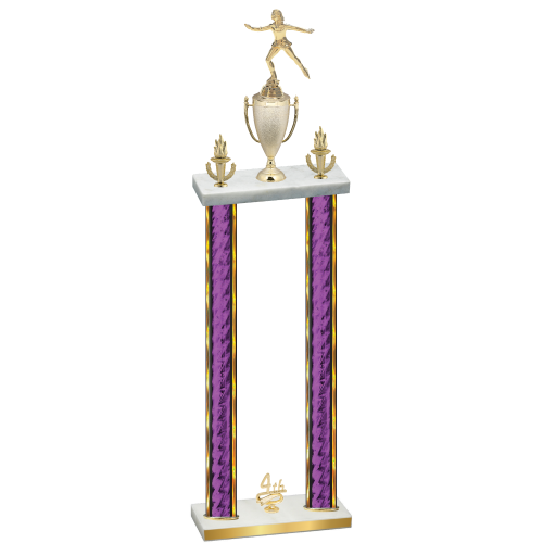 Double Purple Glacier Fourth Place Skater Trophy