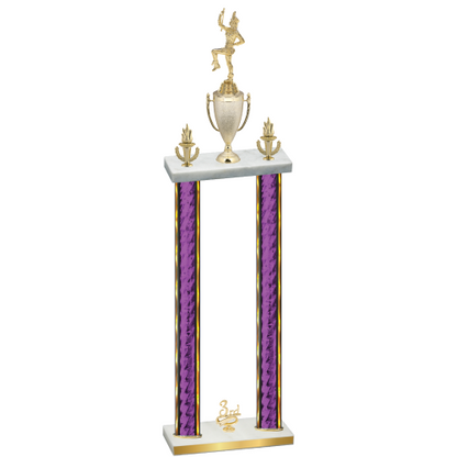 Double Purple Glacier Third Place Majorette Trophy