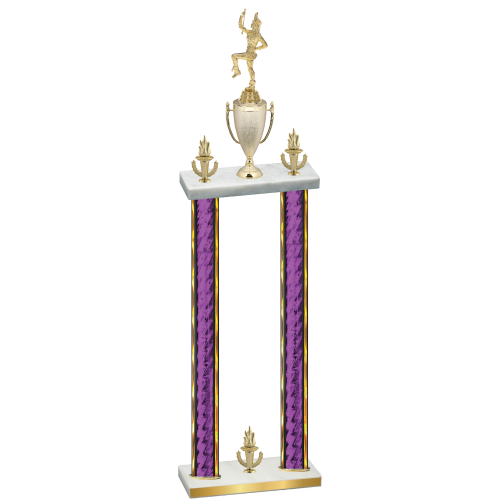 Double Purple Glacier Victory Majorette Trophy