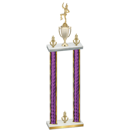 Double Purple Glacier Victory Majorette Trophy