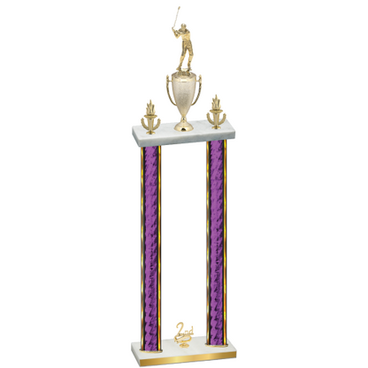 Double Purple Glacier Second Place Golf Trophy