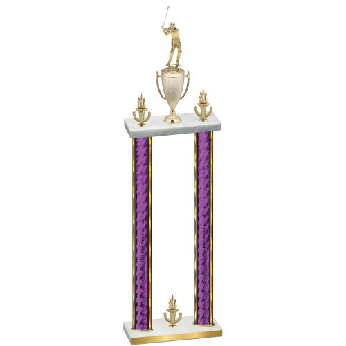 Double Purple Glacier Victory Golf Trophy