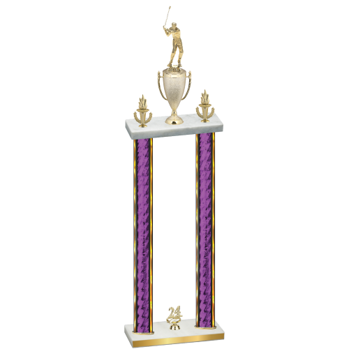 Double Purple Glacier Year Golf Trophy