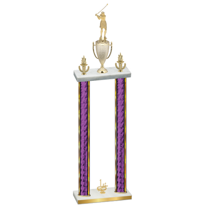 Double Purple Glacier First Place Golf Trophy
