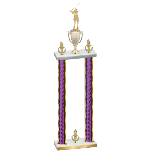 Double Purple Glacier Victory Golf Trophy