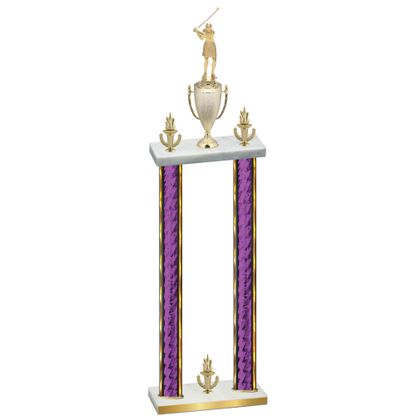 Double Purple Glacier Victory Golf Trophy