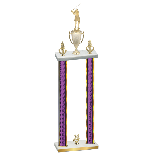 Double Purple Glacier Year Golf Trophy
