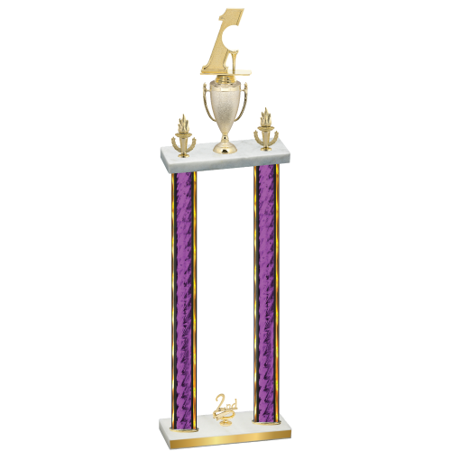 Double Purple Glacier Second Place Golf Trophy