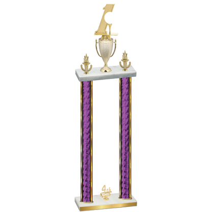 Double Purple Glacier Fourth Place Golf Trophy