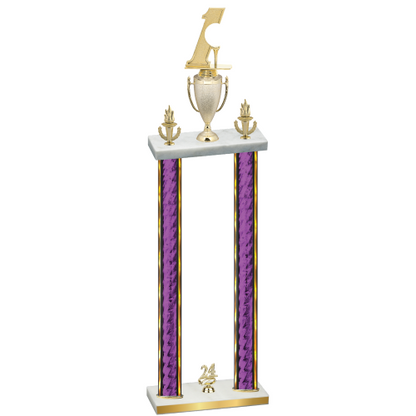 Double Purple Glacier Year Golf Trophy