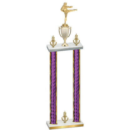 Double Purple Glacier Victory Karate Trophy