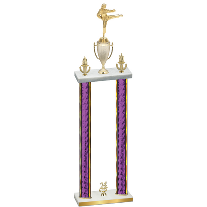 Double Purple Glacier Year Karate Trophy