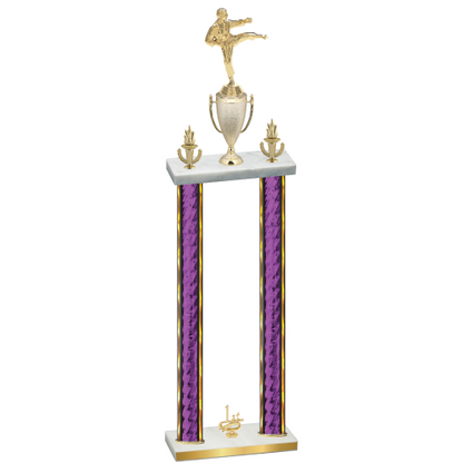 Double Purple Glacier First Place Karate Trophy