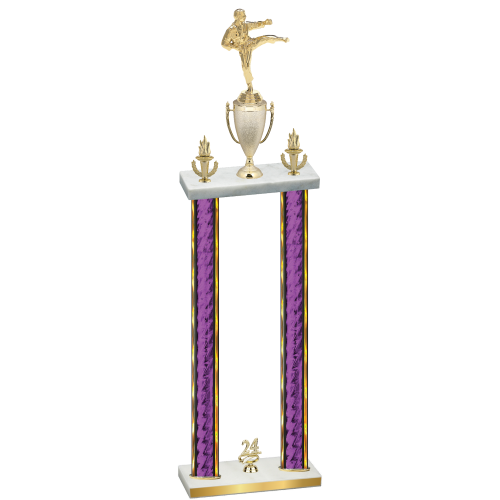 Double Purple Glacier Year Karate Trophy
