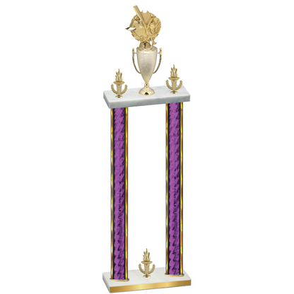 Double Purple Glacier Victory Baseball Trophy