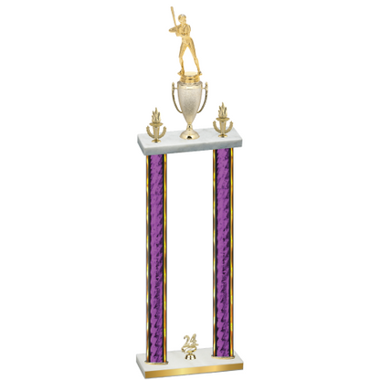Double Purple Glacier Year Softball Trophy