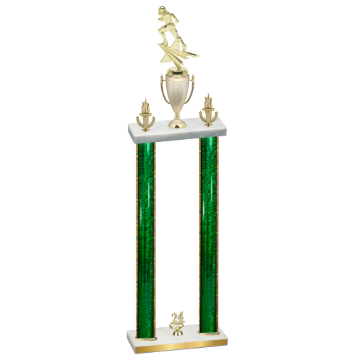 Double Green Glacier Year Football Trophy
