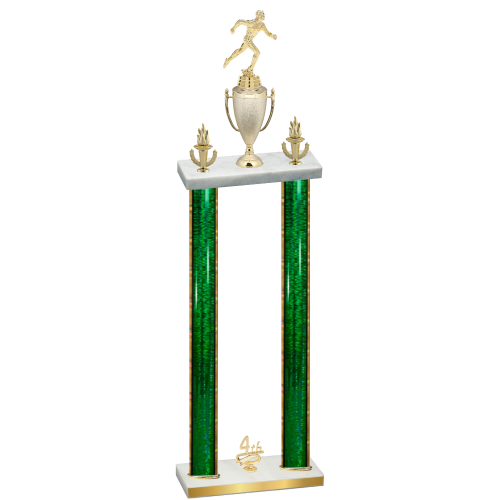 Double Green Glacier Fourth Place Running Trophy