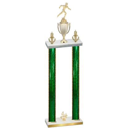 Double Green Glacier Fourth Place Running Trophy