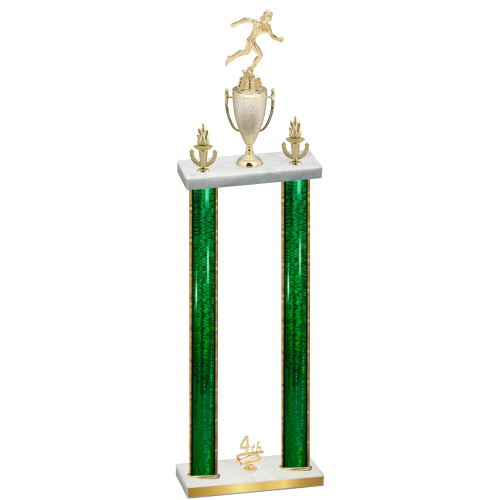 Double Green Glacier Fourth Place Running Trophy
