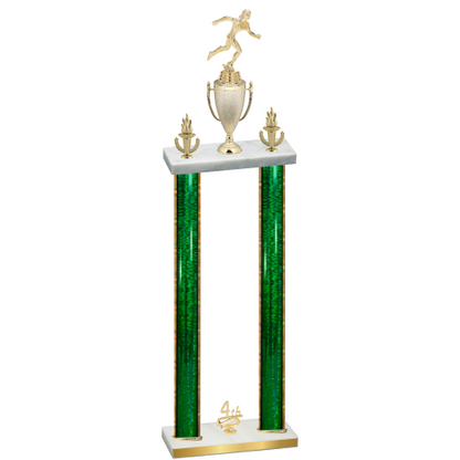Double Green Glacier Fourth Place Running Trophy