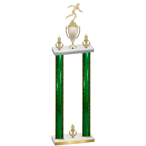 Double Green Glacier Victory Running Trophy