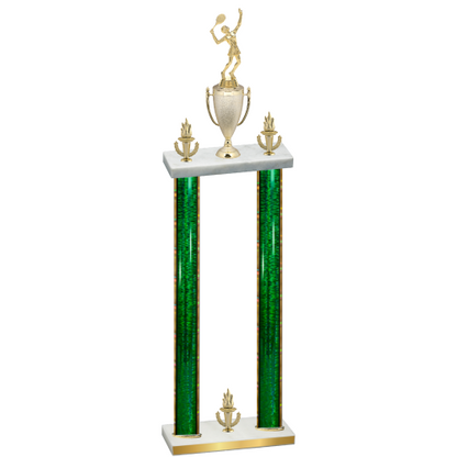 Double Green Glacier Victory Tennis Trophy
