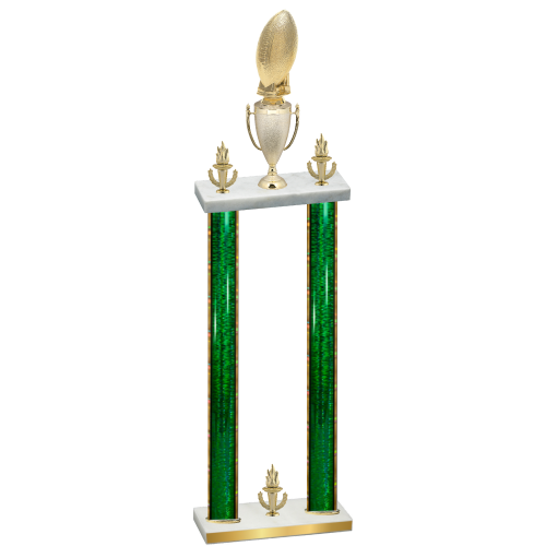 Double Green Glacier Victory Football Trophy