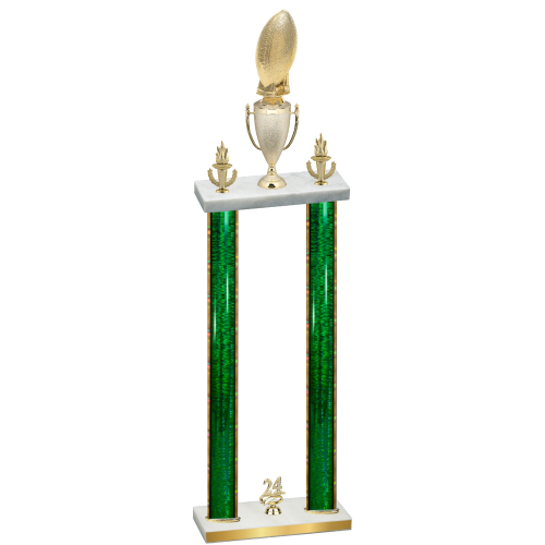Double Green Glacier Year Football Trophy