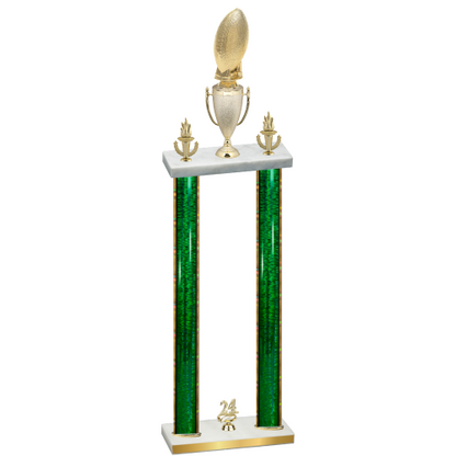 Double Green Glacier Year Football Trophy
