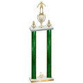Double Green Glacier Second Place Wrestling Trophy