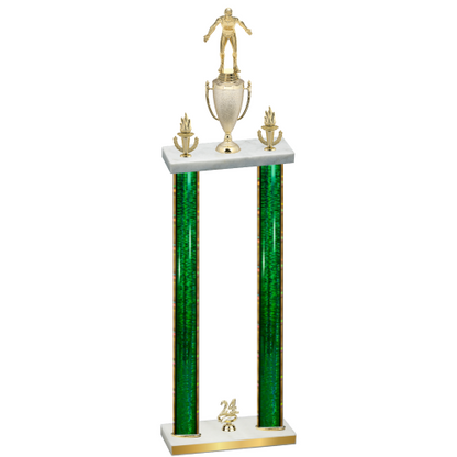 Double Green Glacier Year Wrestling Trophy