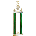 Double Green Glacier Fourth Place Bowling Trophy