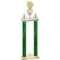 Double Green Glacier Fourth Place Bowling Trophy