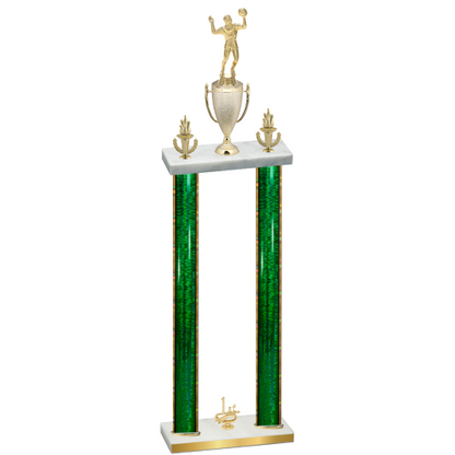 Double Green Glacier First Place Volleyball Trophy