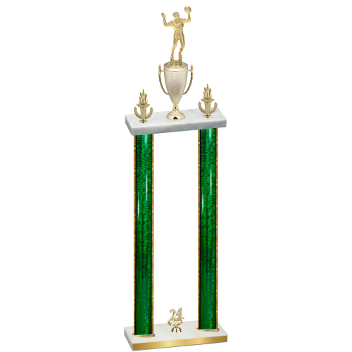 Double Green Glacier Year Volleyball Trophy