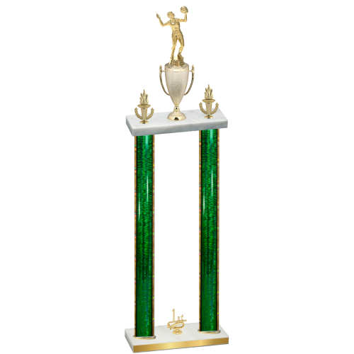 Double Green Glacier First Place Volleyball Trophy