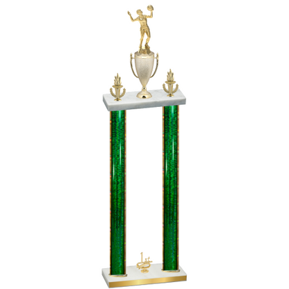 Double Green Glacier First Place Volleyball Trophy