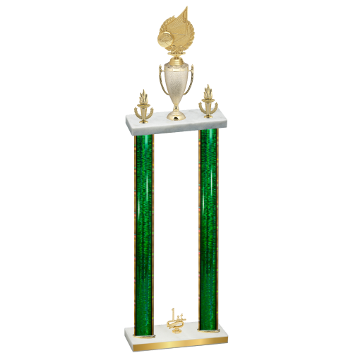 Double Green Glacier First Place Volleyball Trophy