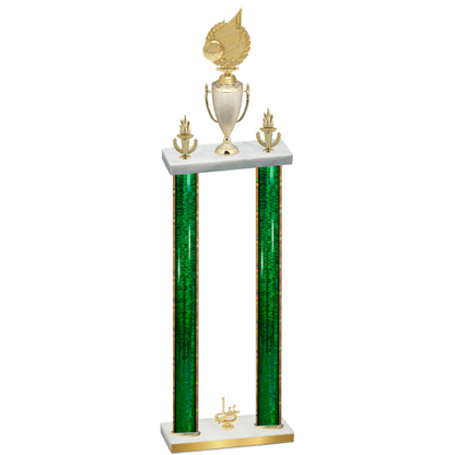 Double Green Glacier First Place Volleyball Trophy