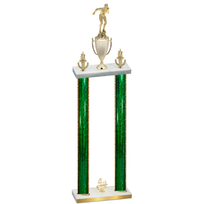 Double Green Glacier Fourth Place Swimming Trophy