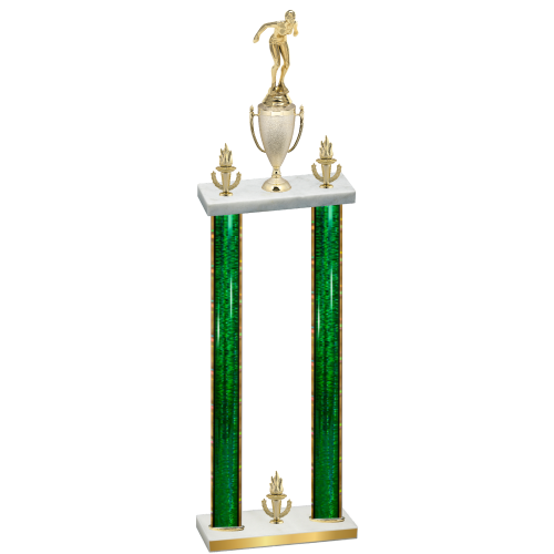 Double Green Glacier Victory Tennis Trophy