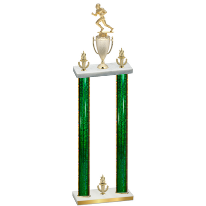 Double Green Glacier Victory Football Trophy