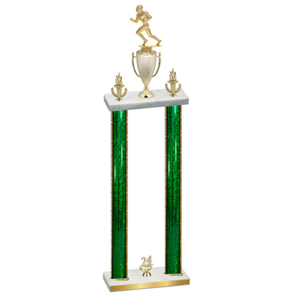 Double Green Glacier Year Football Trophy