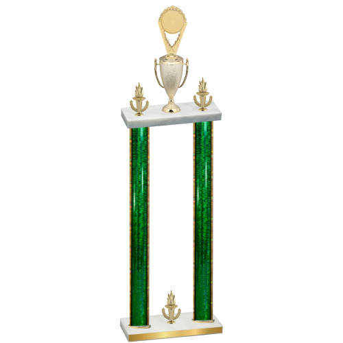 Double Green Glacier Victory Insert Trophy