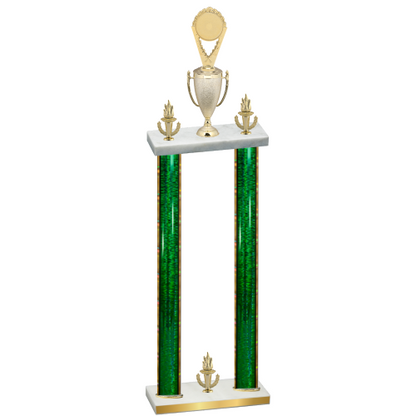 Double Green Glacier Victory Insert Trophy