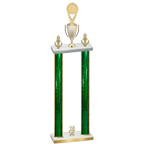 Double Green Glacier Year Insert Trophy