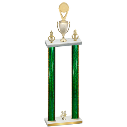 Double Green Glacier Year Insert Trophy
