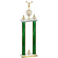 Double Green Glacier Victory Cheerleading Trophy
