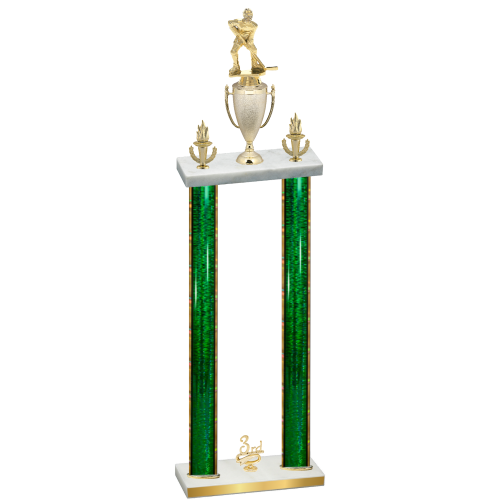 Double Green Glacier Third Place Hockey Trophy